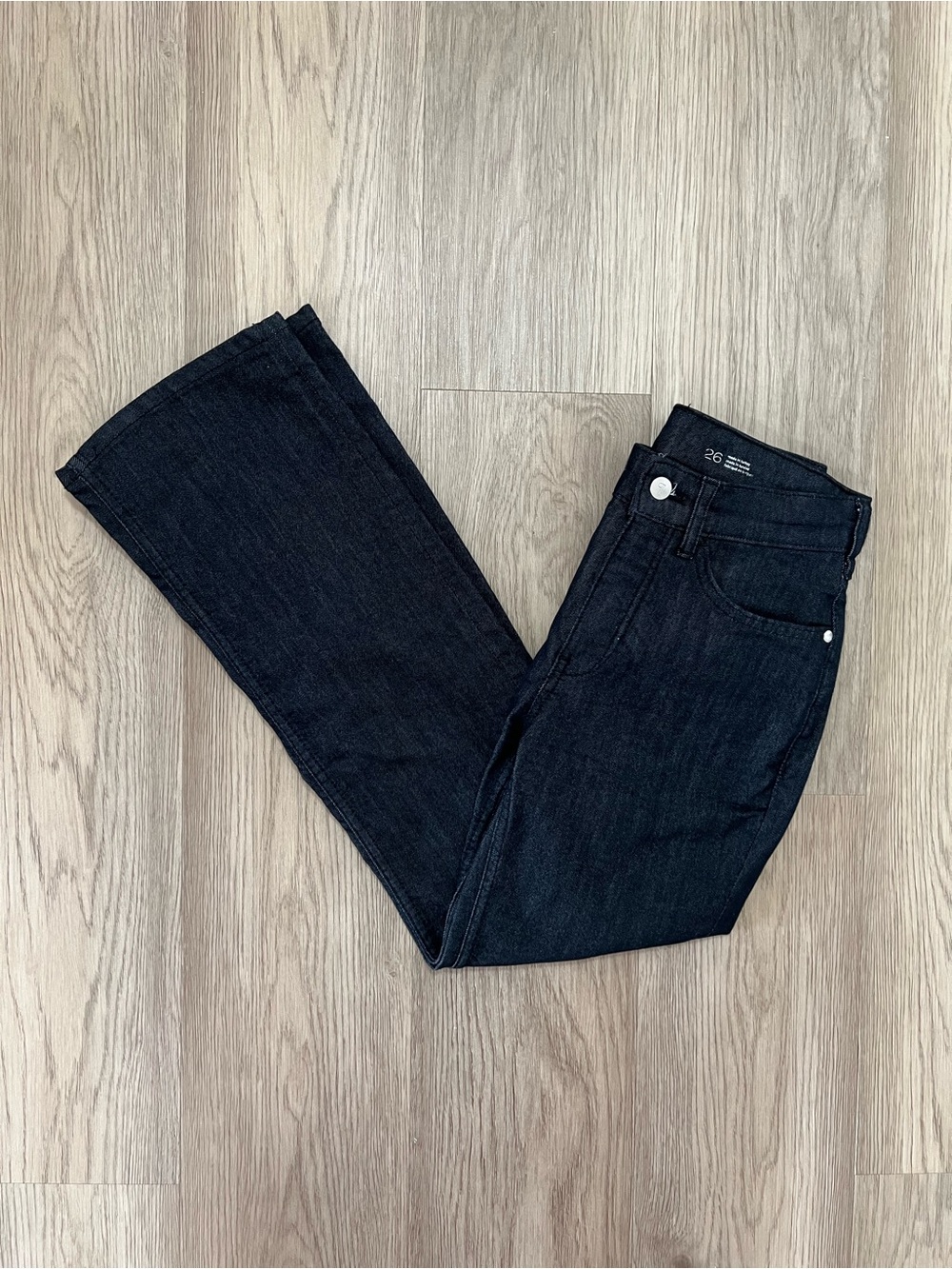 Pilcro Anthropologie Blue Black Bootcut Flare Jeans Size 26